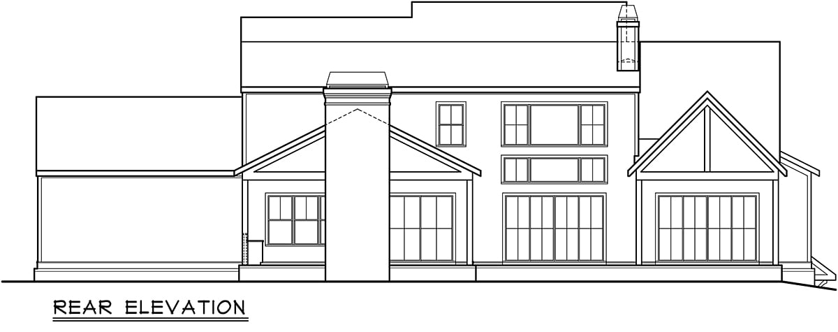 Country European Farmhouse Traditional Rear Elevation of Plan 83139