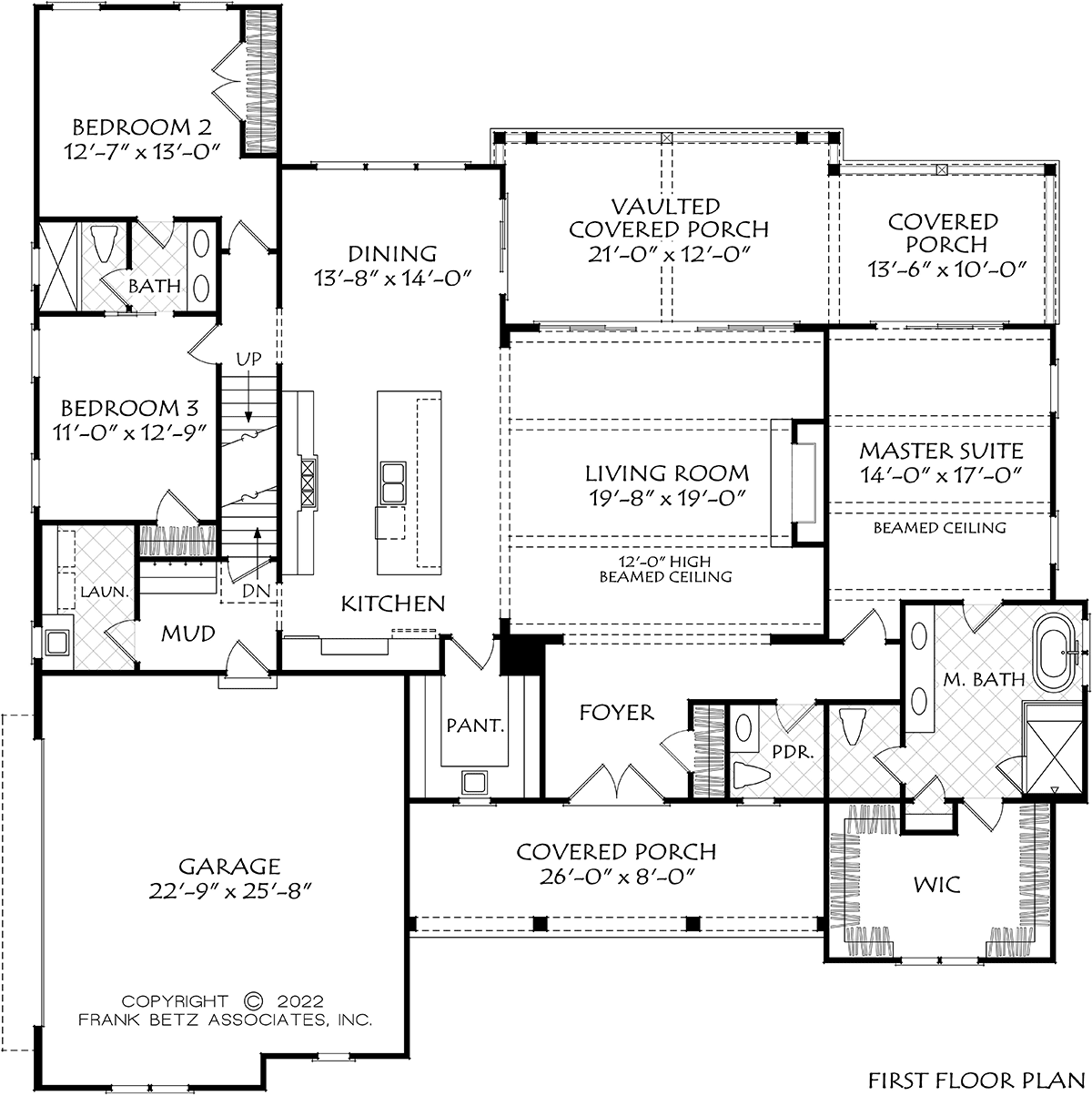 Country Farmhouse Level One of Plan 83140