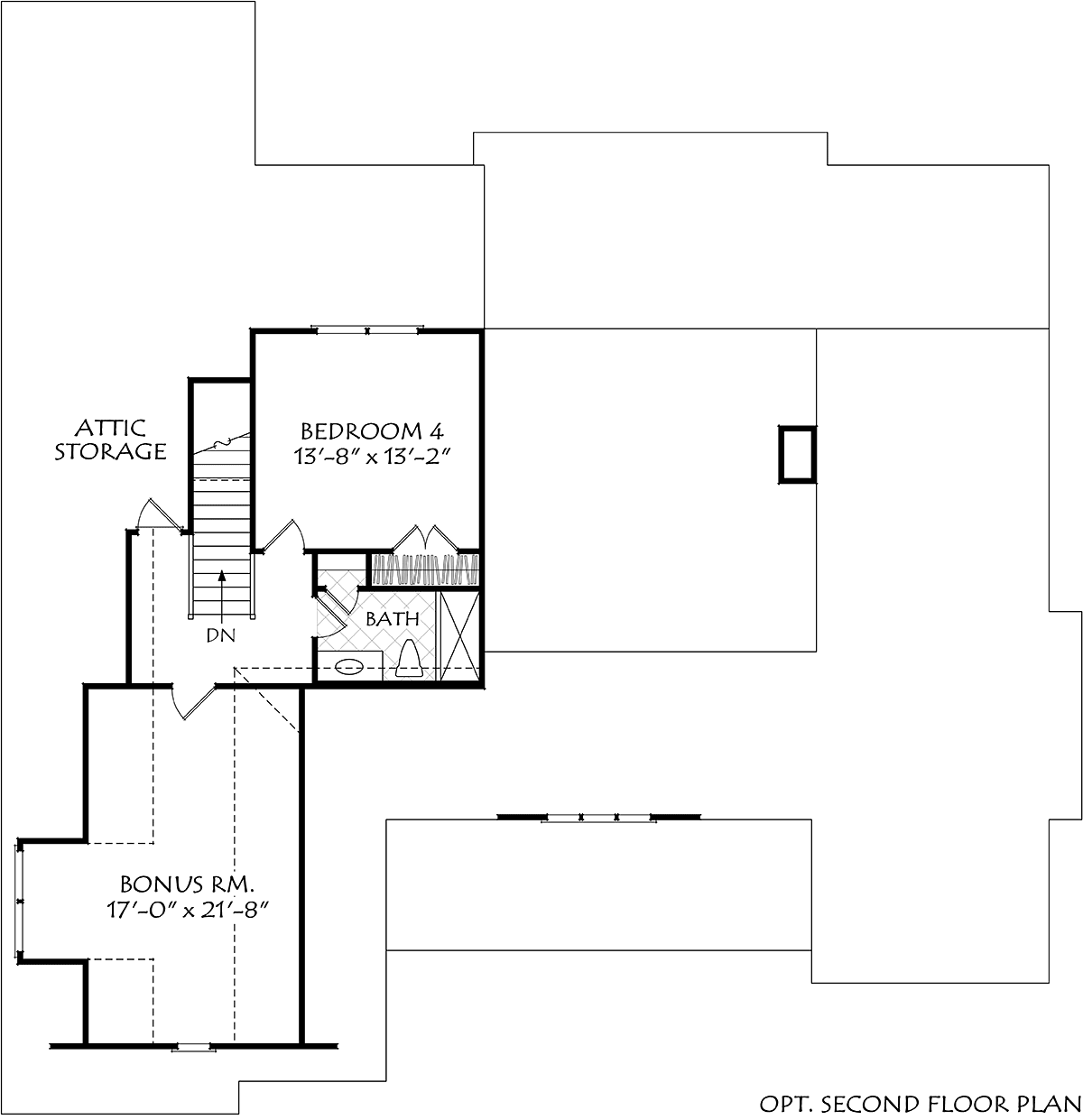 Country Farmhouse Level Two of Plan 83140