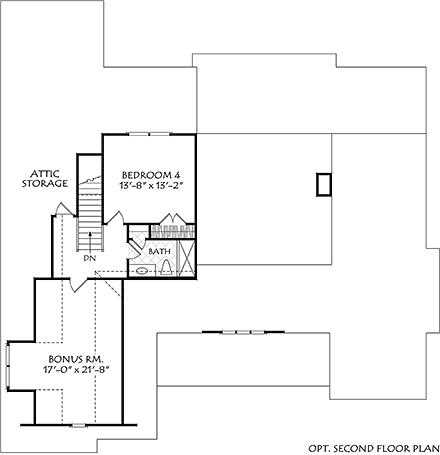 House Plan 83140 Second Level Plan