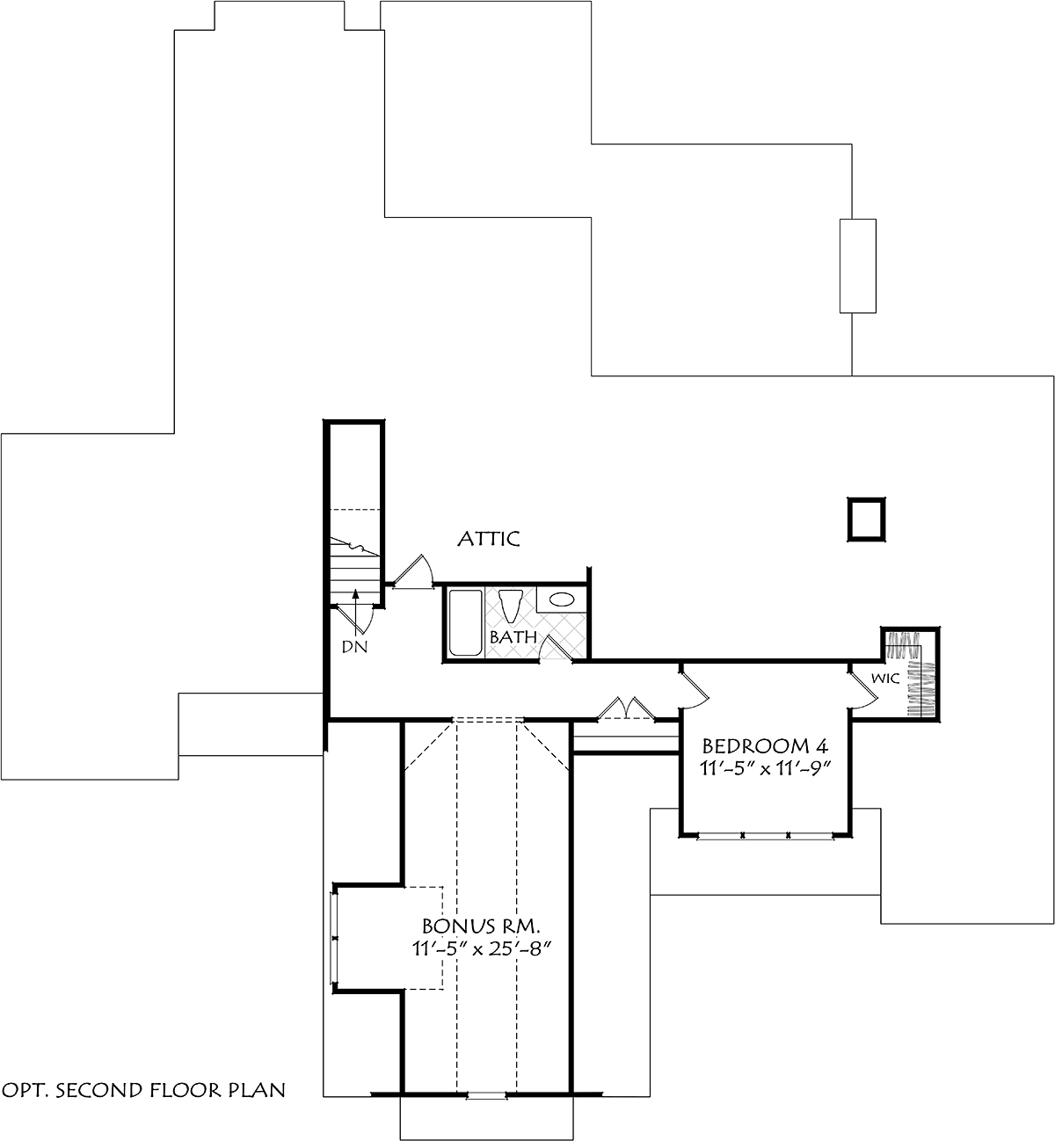 Cottage Country Farmhouse Traditional Level Two of Plan 83144