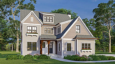Cottage Country Craftsman Farmhouse Traditional Elevation of Plan 83145