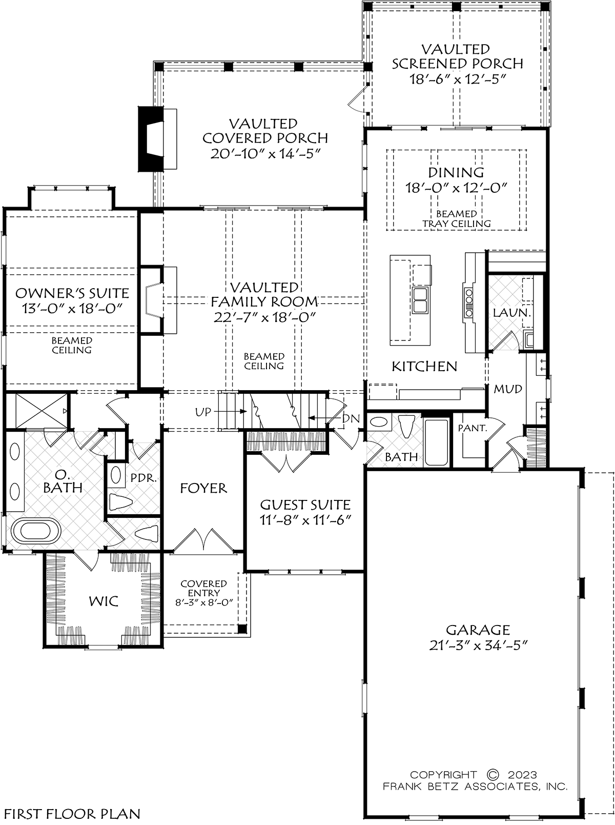 Craftsman Traditional Level One of Plan 83147