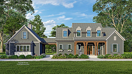 Cottage Country Farmhouse Traditional Elevation of Plan 83148