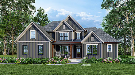 Cottage Craftsman Farmhouse Traditional Elevation of Plan 83149