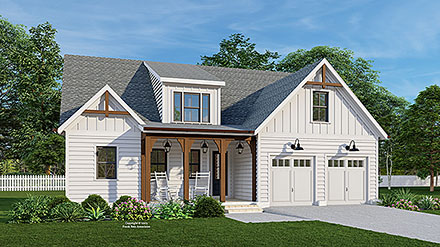 Cottage Country Craftsman Farmhouse Ranch Traditional Elevation of Plan 83150