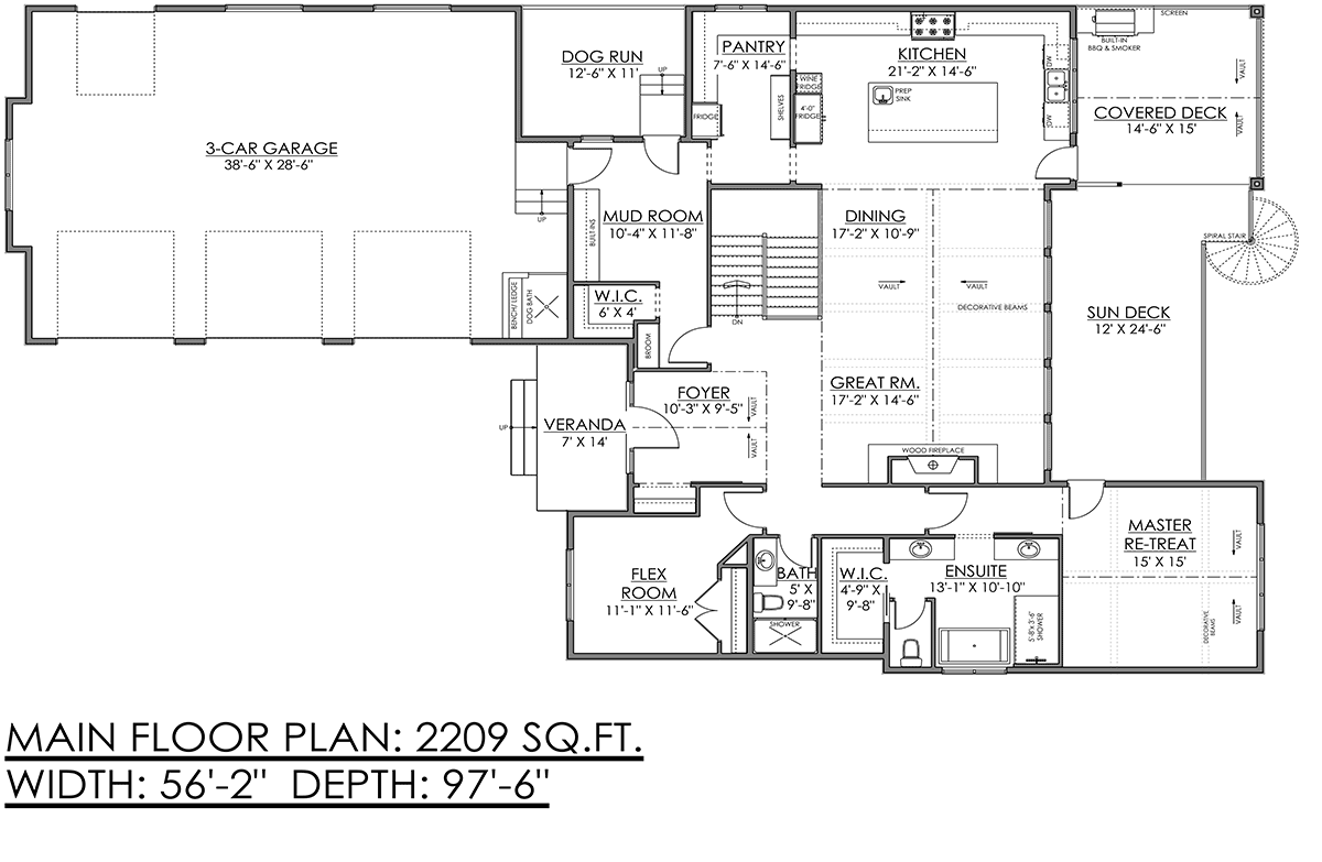 Farmhouse Level One of Plan 83314