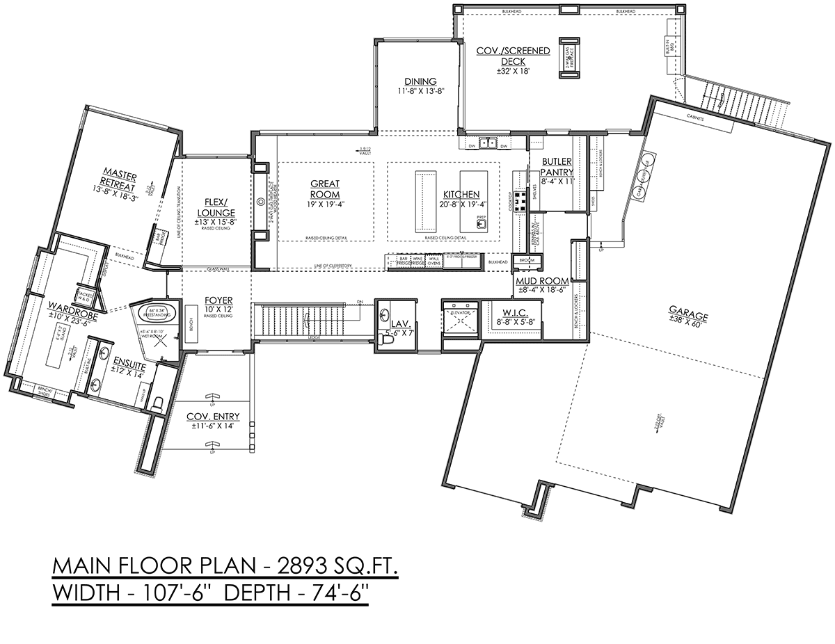 Contemporary Modern Level One of Plan 83319