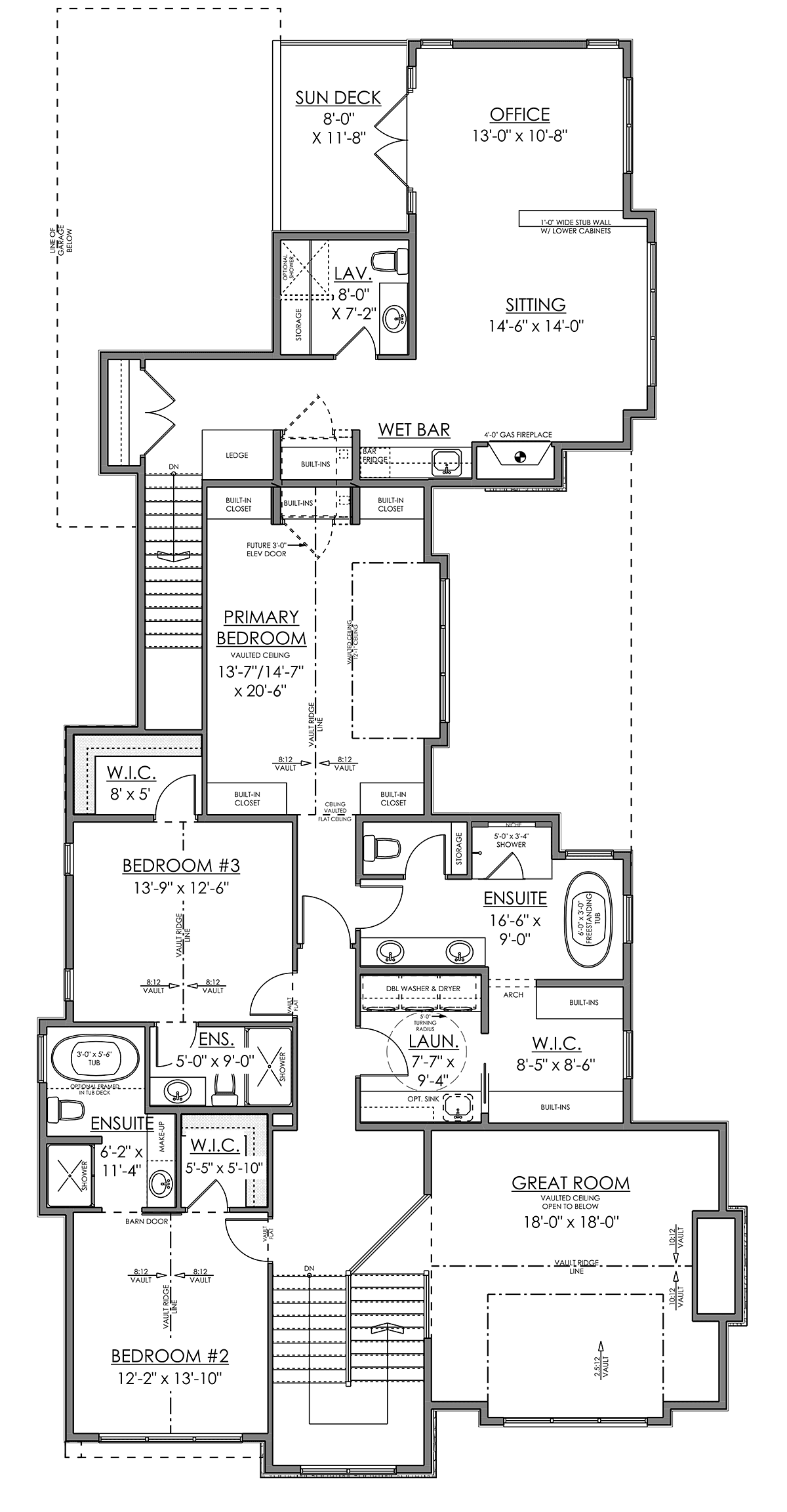 Contemporary Farmhouse Level Two of Plan 83348