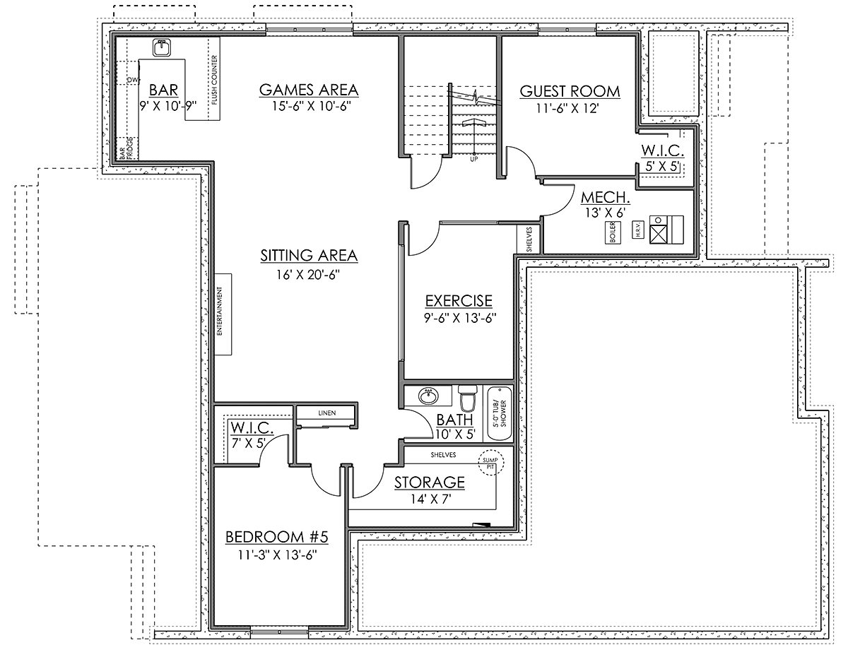 House Plan 83353 Lower Level