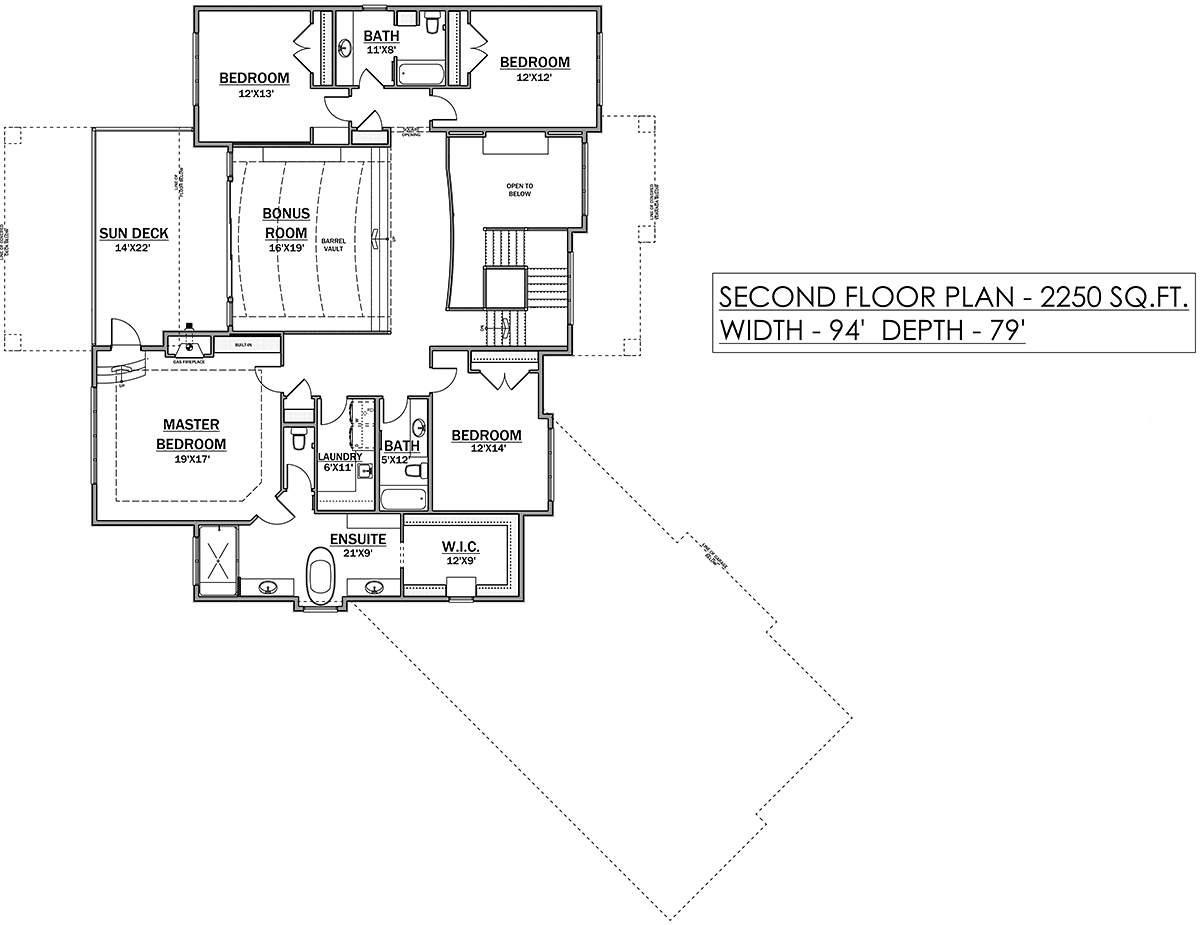 House Plan 83355 Level Two