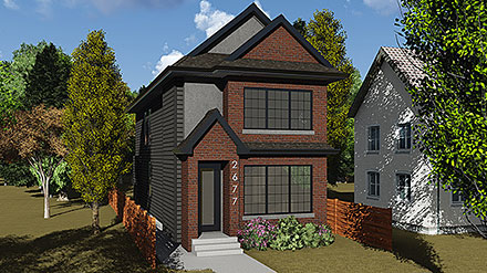 European Traditional Elevation of Plan 83387