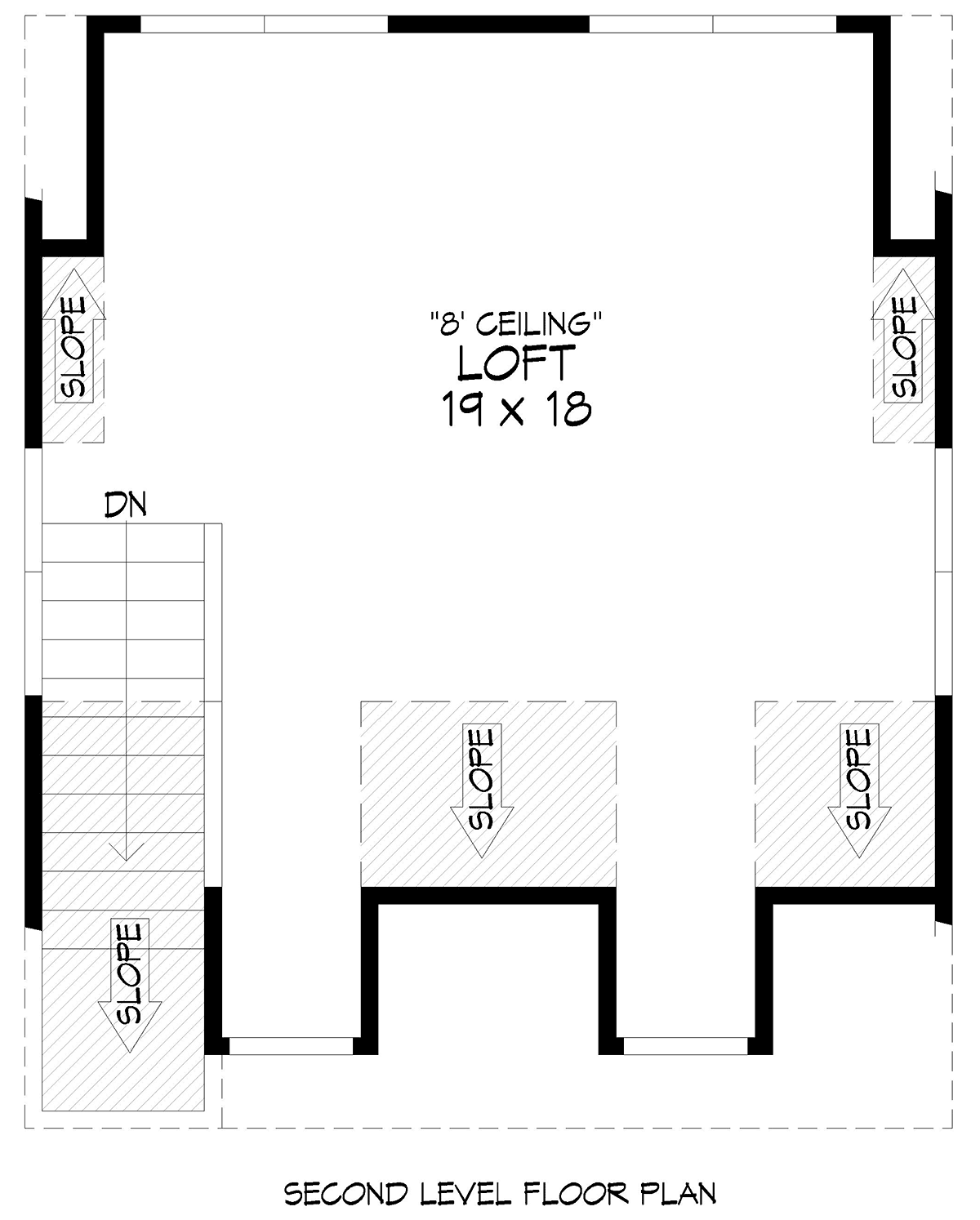 Garage Plan 83413 - 1 Car Garage Level Two