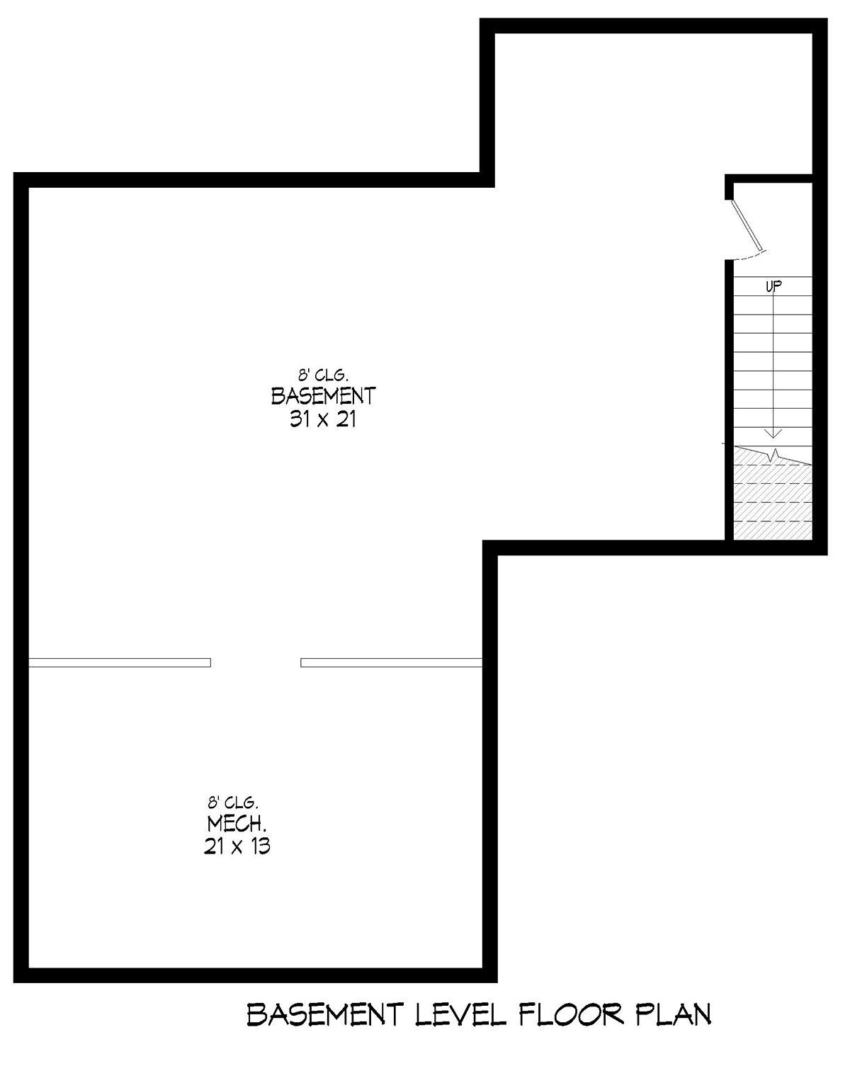 Country Farmhouse Ranch Traditional Lower Level of Plan 83415