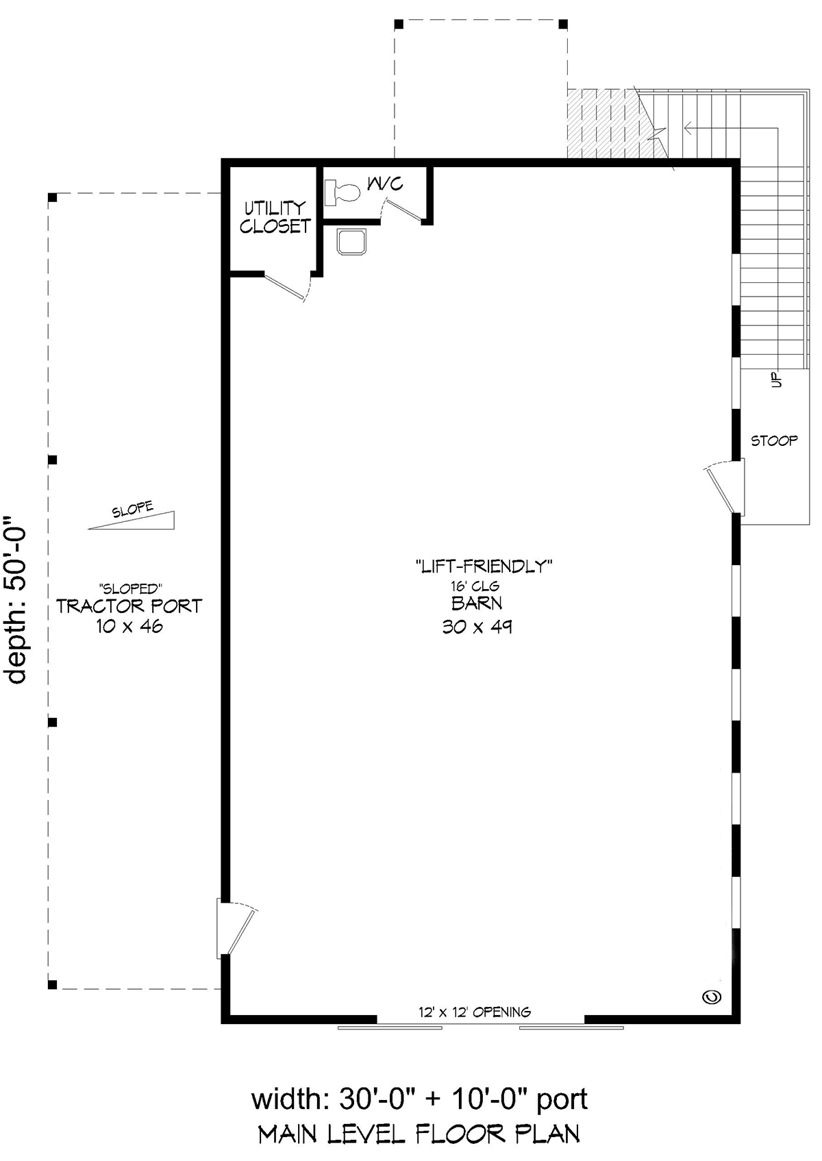 Barndominium Country Farmhouse Traditional Level One of Plan 83418