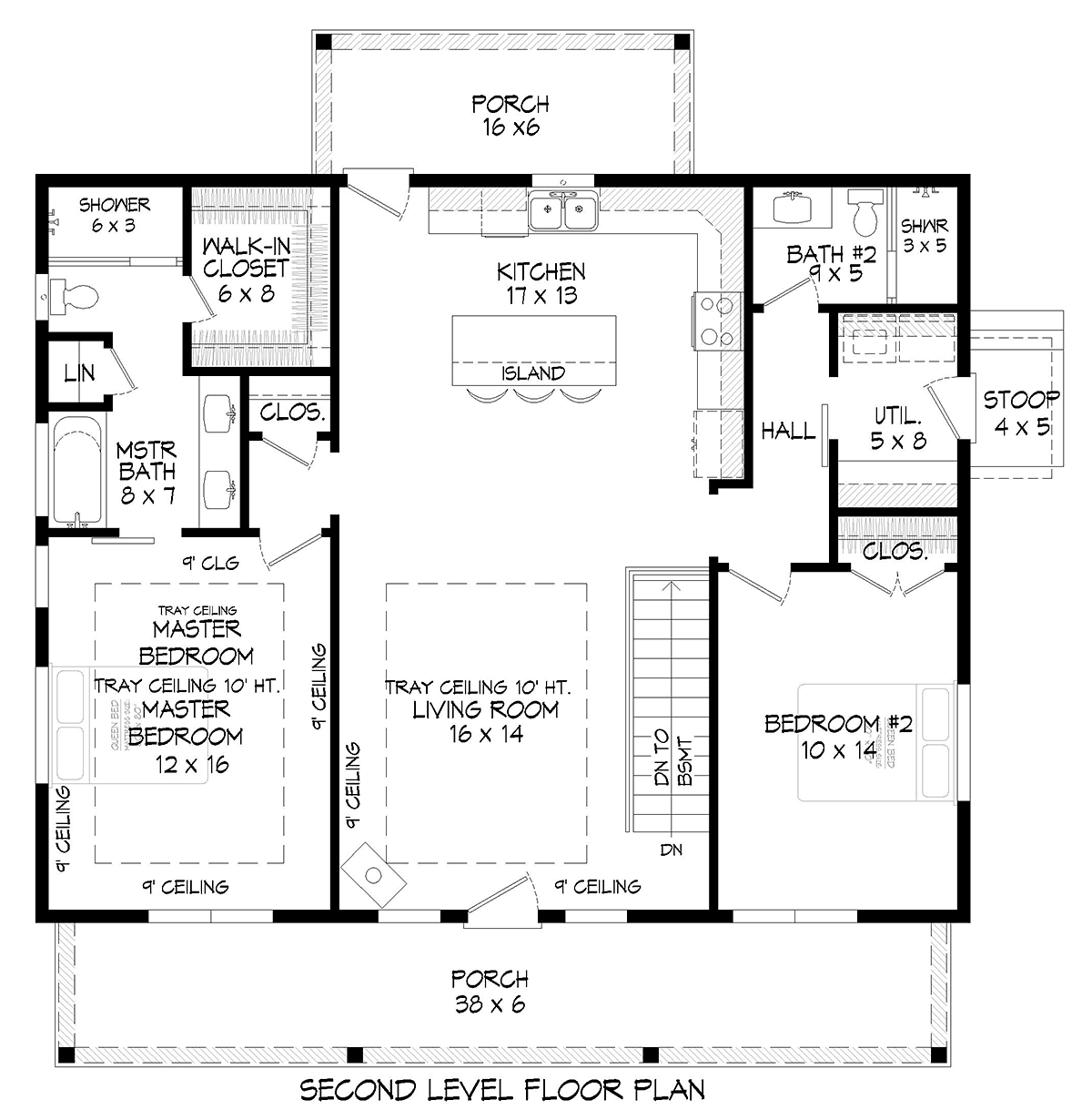 Country Craftsman Traditional Level Two of Plan 83420