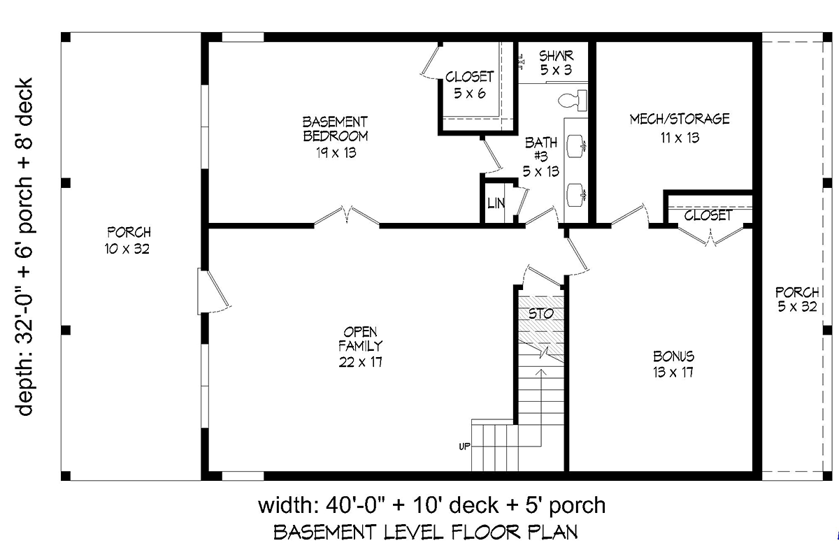 House Plan 83425 Lower Level