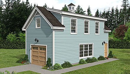 Country Prairie Style Elevation of Plan 83428