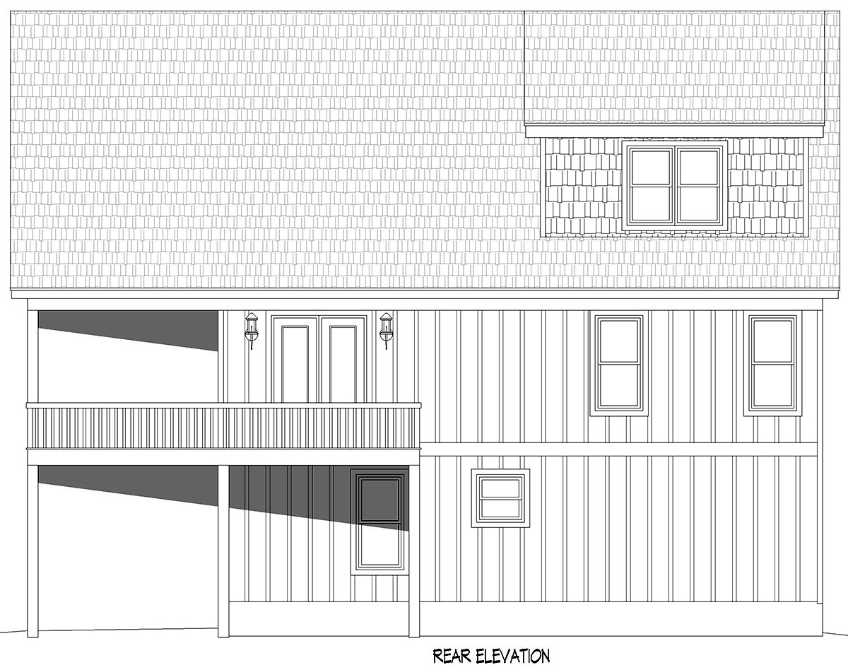 House Plan 83429 Rear Elevation