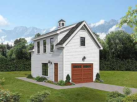 Country Prairie Style Elevation of Plan 83435