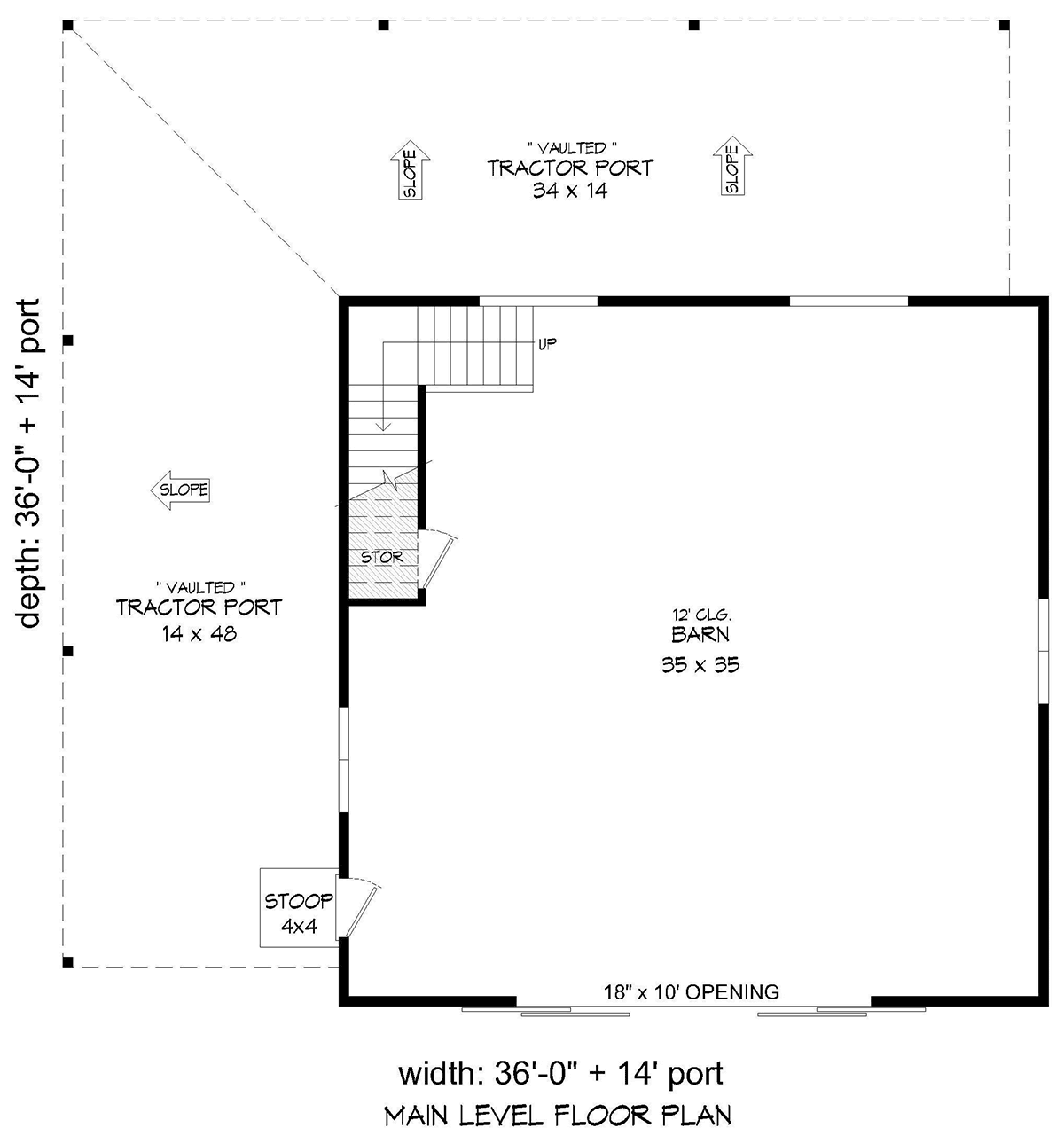 Country Farmhouse Traditional Level One of Plan 83444