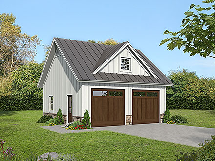 Country Ranch Traditional Elevation of Plan 83446