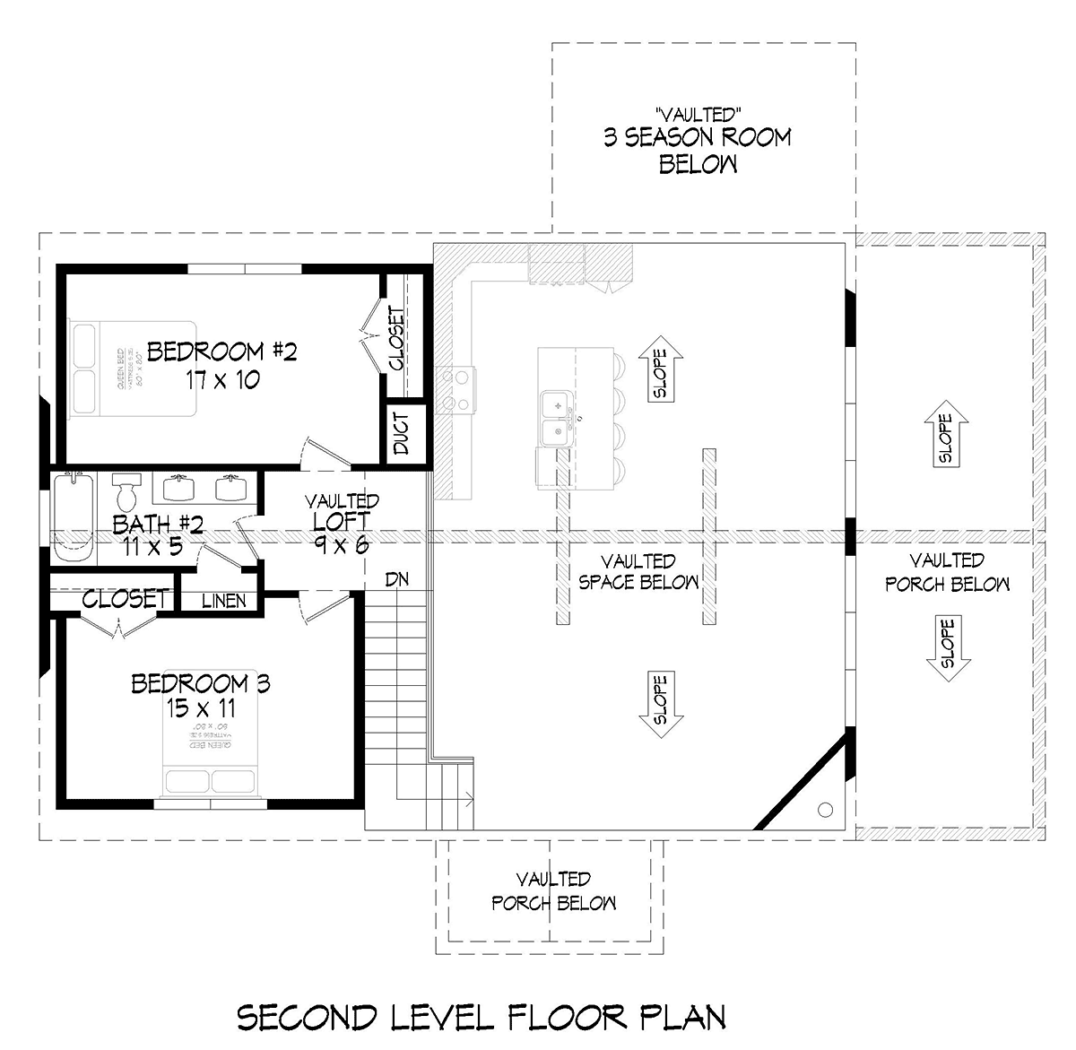 Country Craftsman Traditional Level Two of Plan 83450