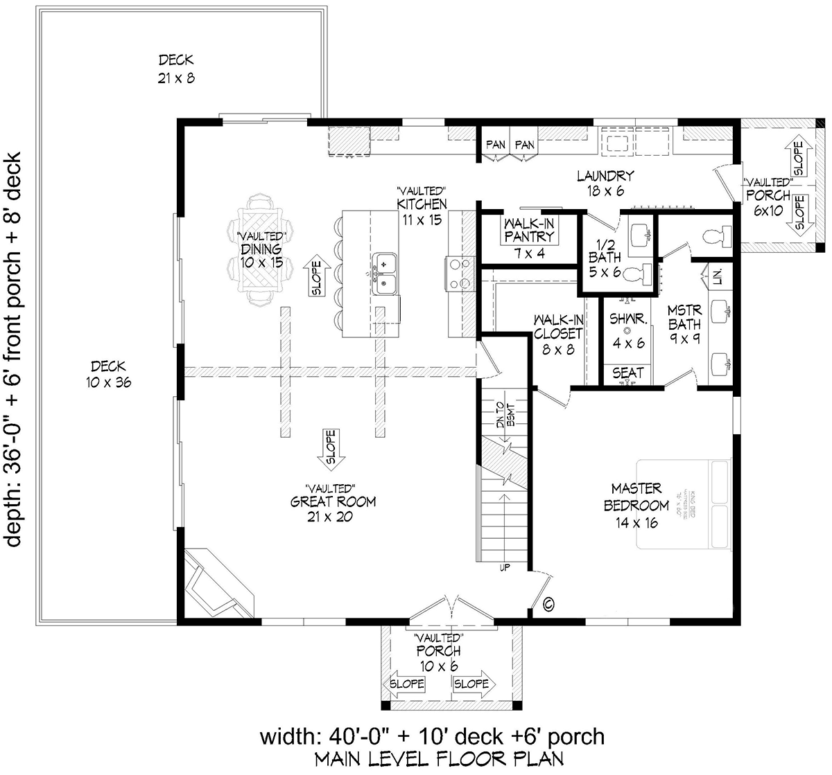 Colonial Country New American Style Prairie Style Ranch Traditional Level One of Plan 83454