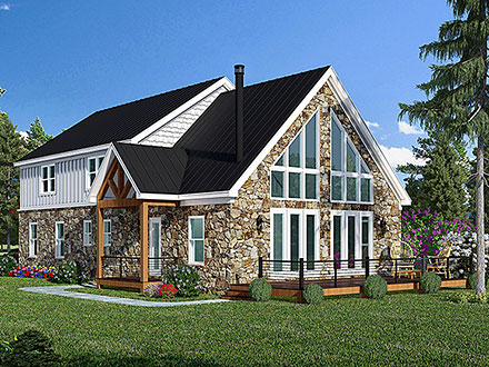 Cabin Country French Country Traditional Elevation of Plan 83468