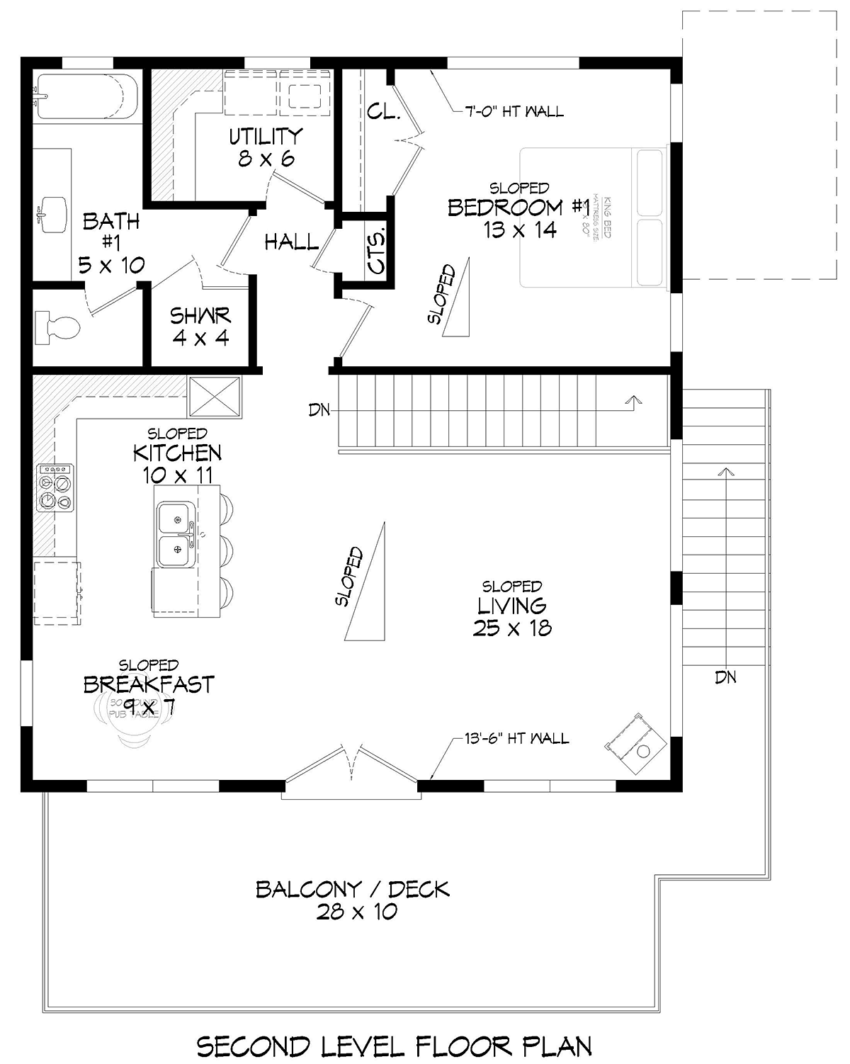 Contemporary Modern Level Two of Plan 83470