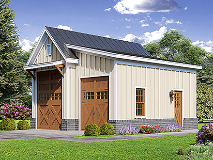 Contemporary Craftsman New American Style Traditional Elevation of Plan 83473