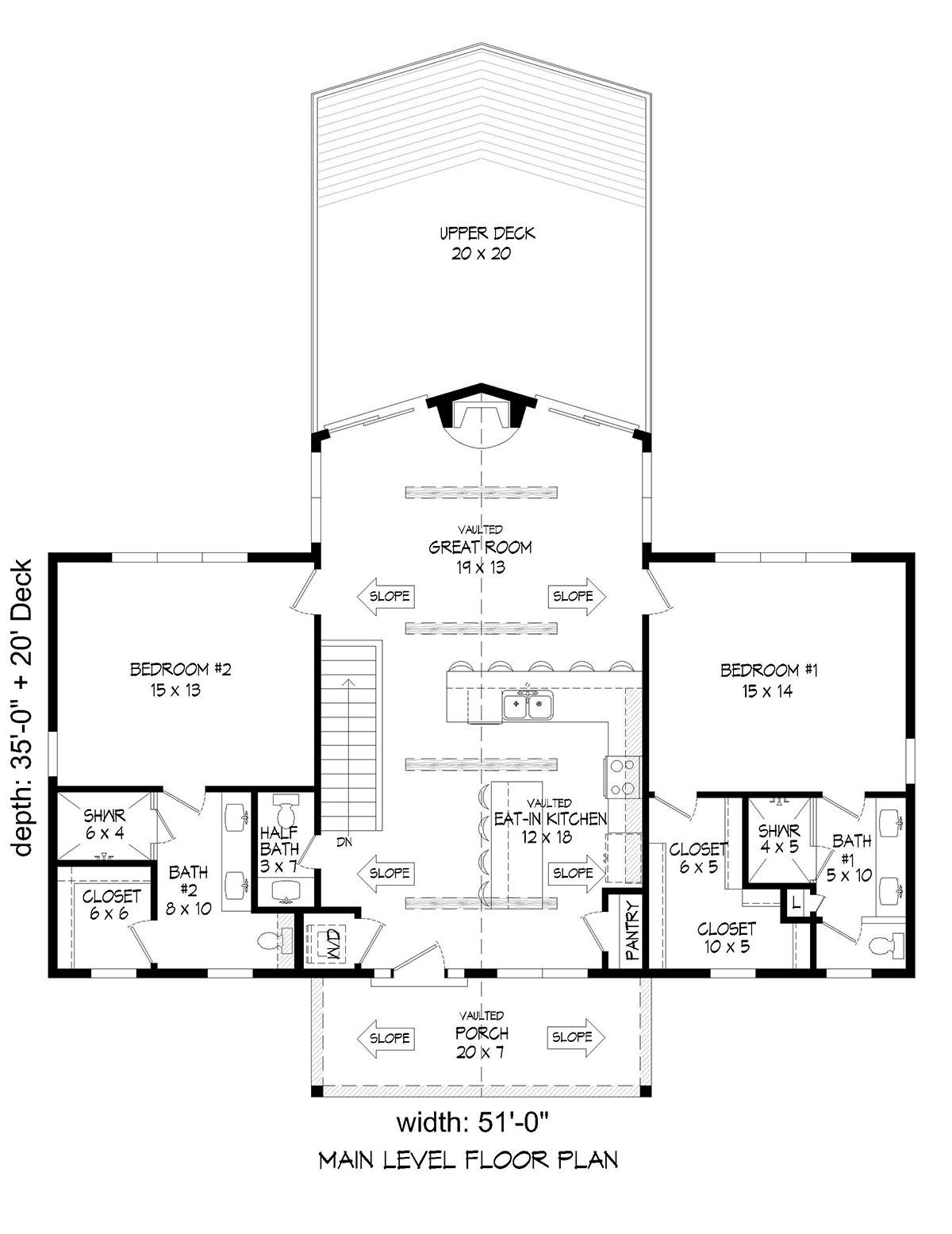 Cabin Country Ranch Traditional Level One of Plan 83478