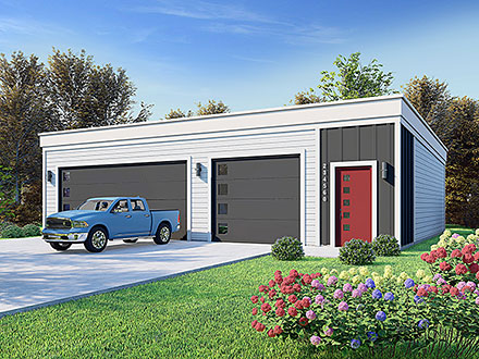 Contemporary Modern Elevation of Plan 83479