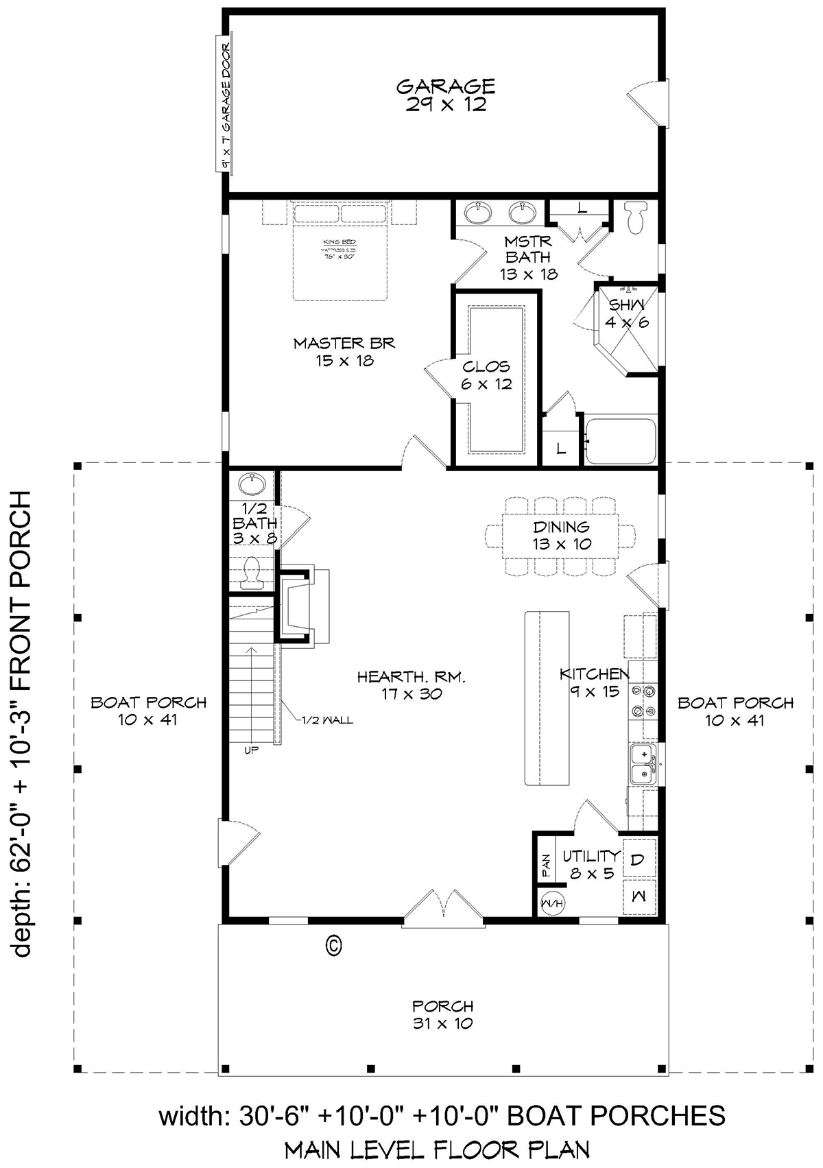 Barndominium Country Farmhouse Level One of Plan 83485