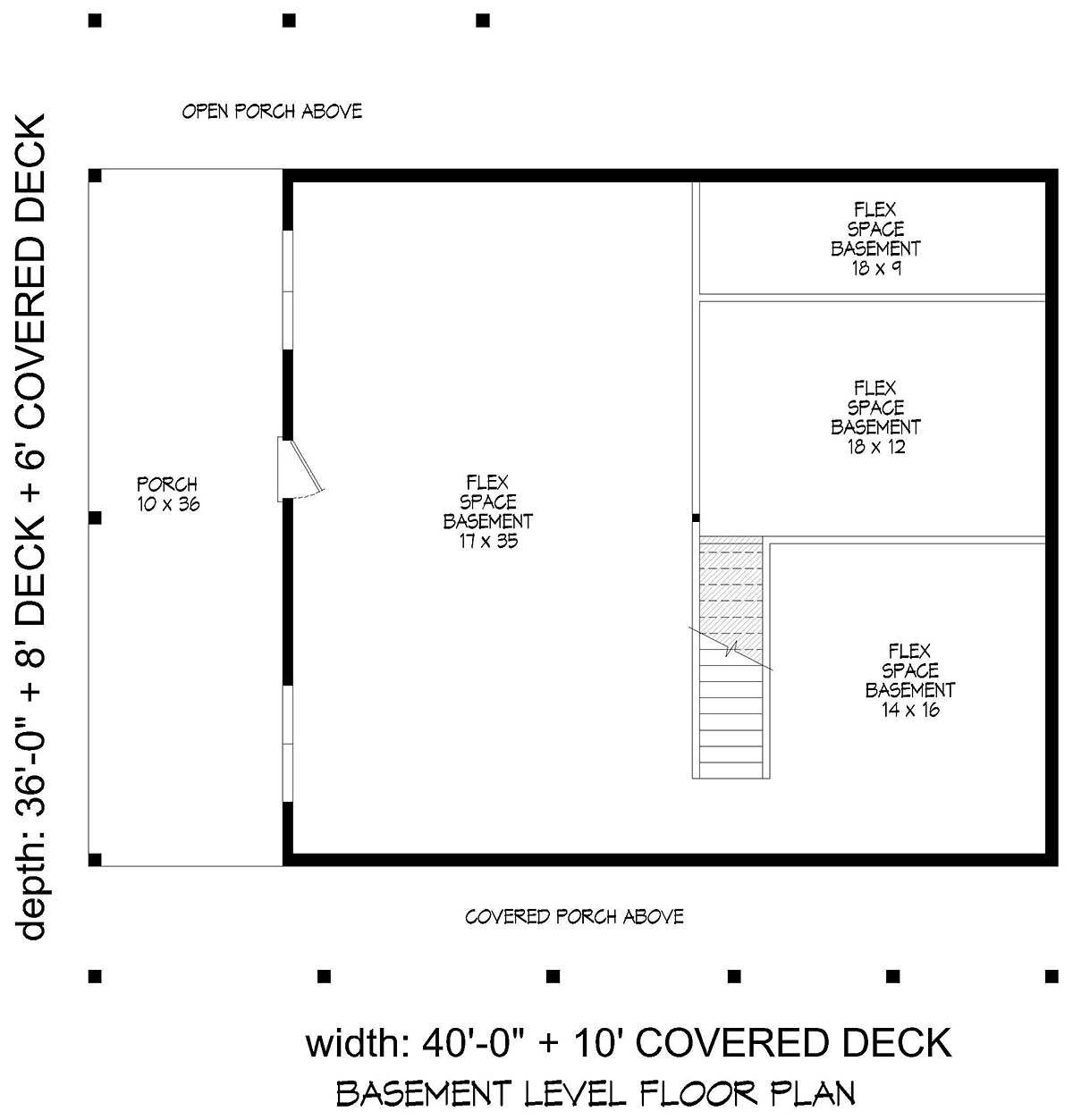 Cabin Country French Country Ranch Traditional Lower Level of Plan 83490