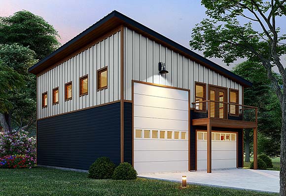 Garage-Living Plan 83493