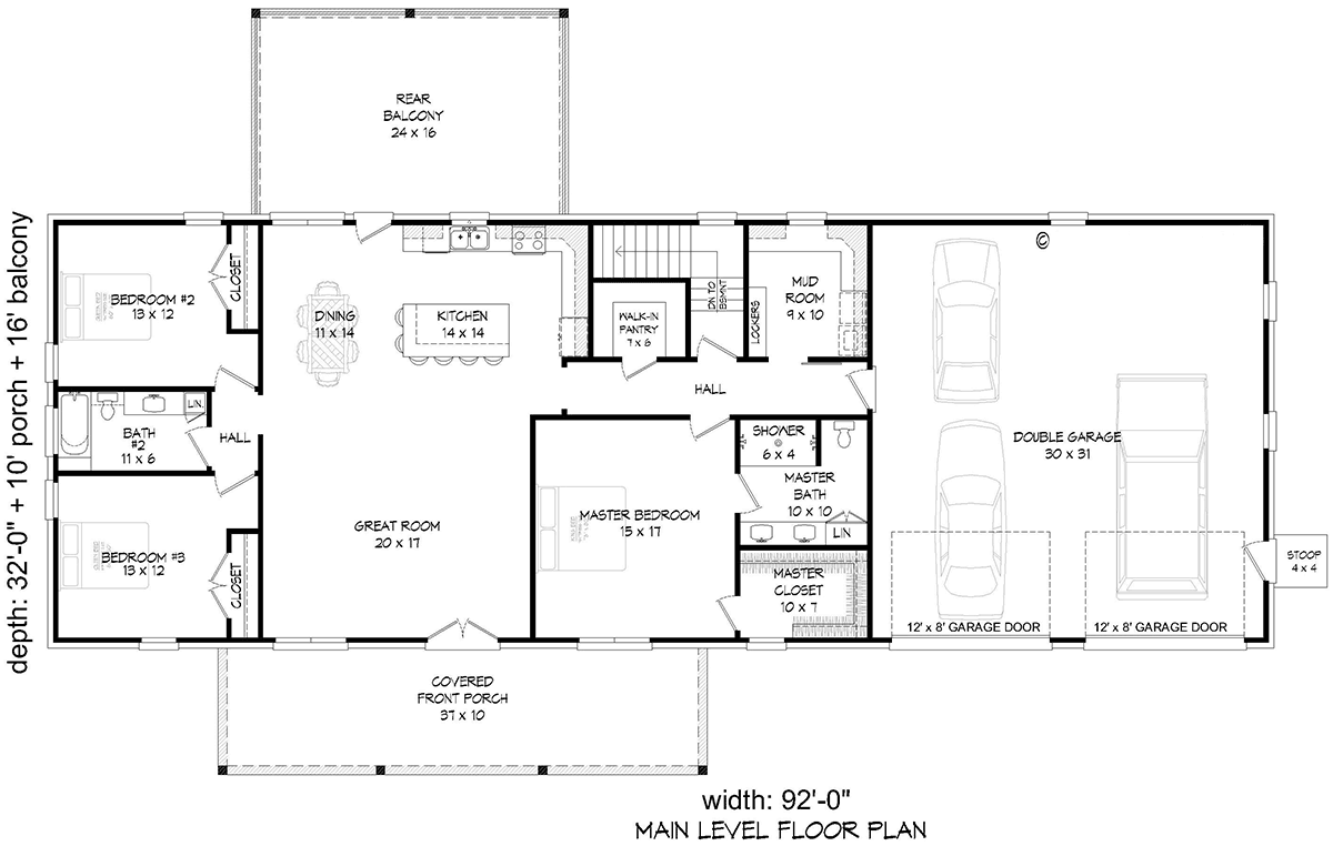 Country Ranch Level One of Plan 83495
