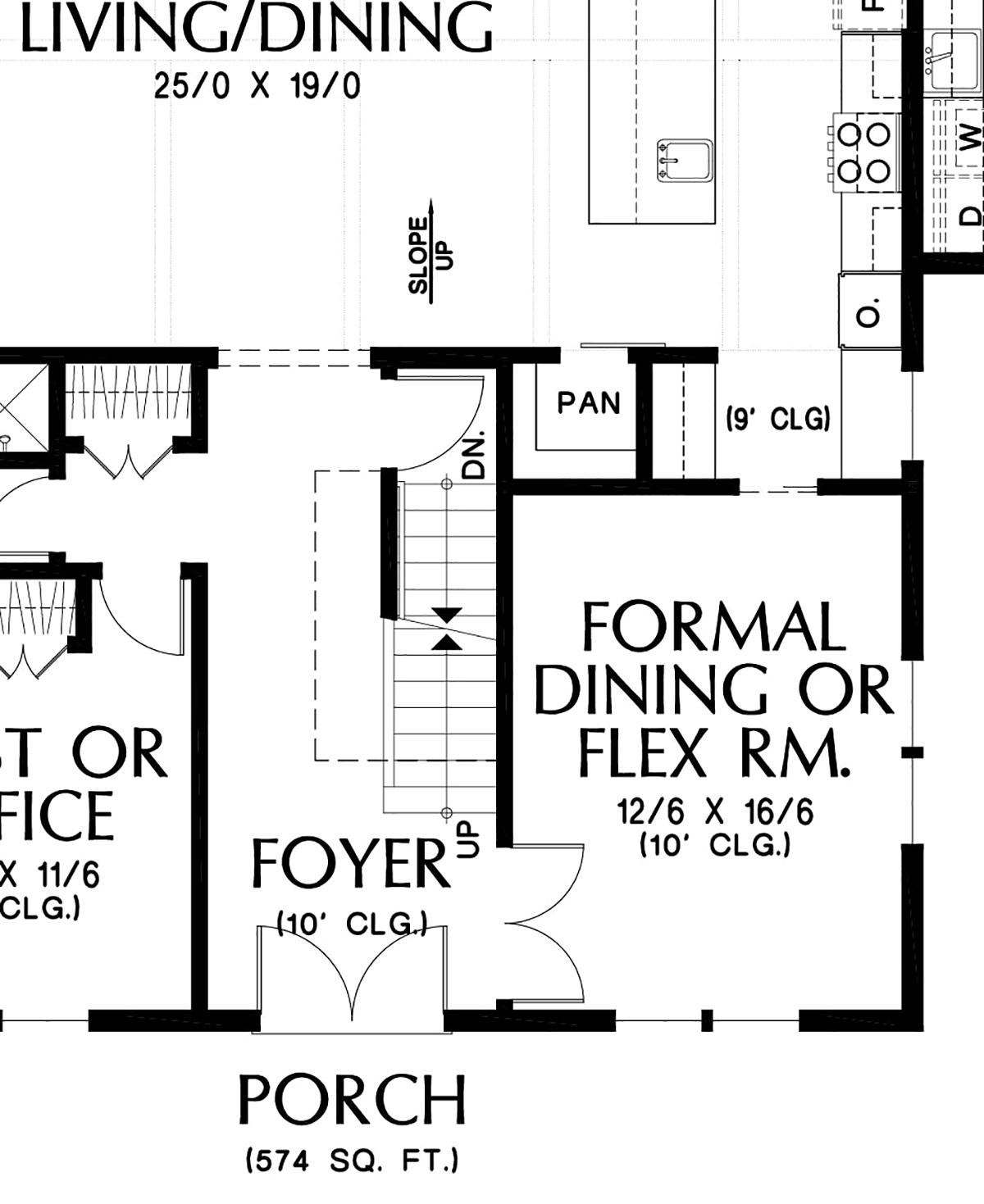 Country Farmhouse Alternate Level One of Plan 83509