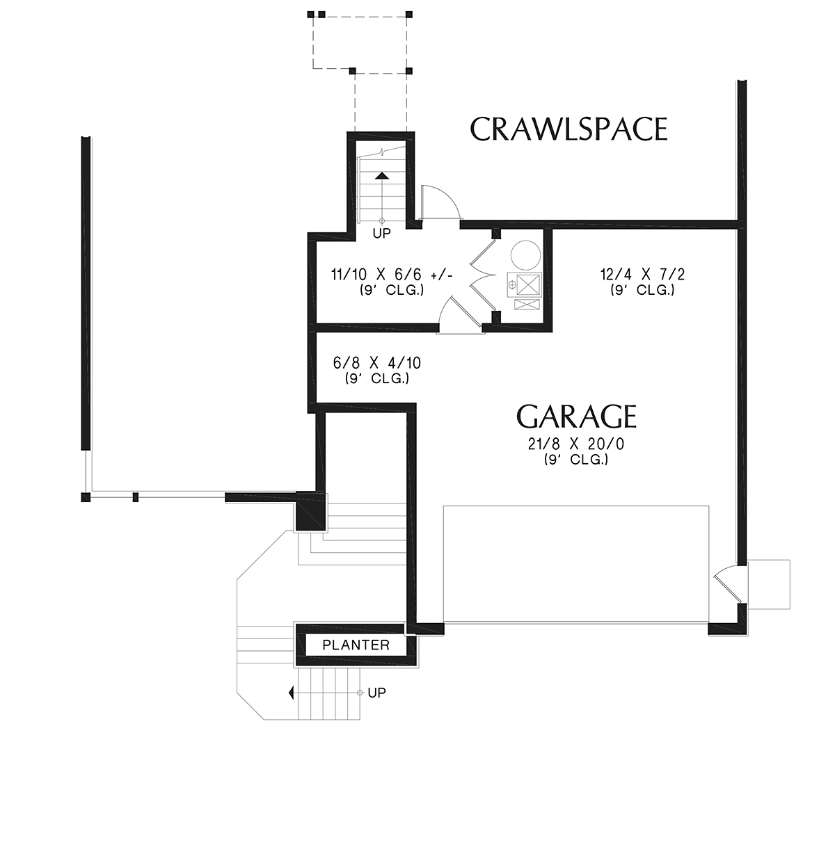 Contemporary Lower Level of Plan 83516