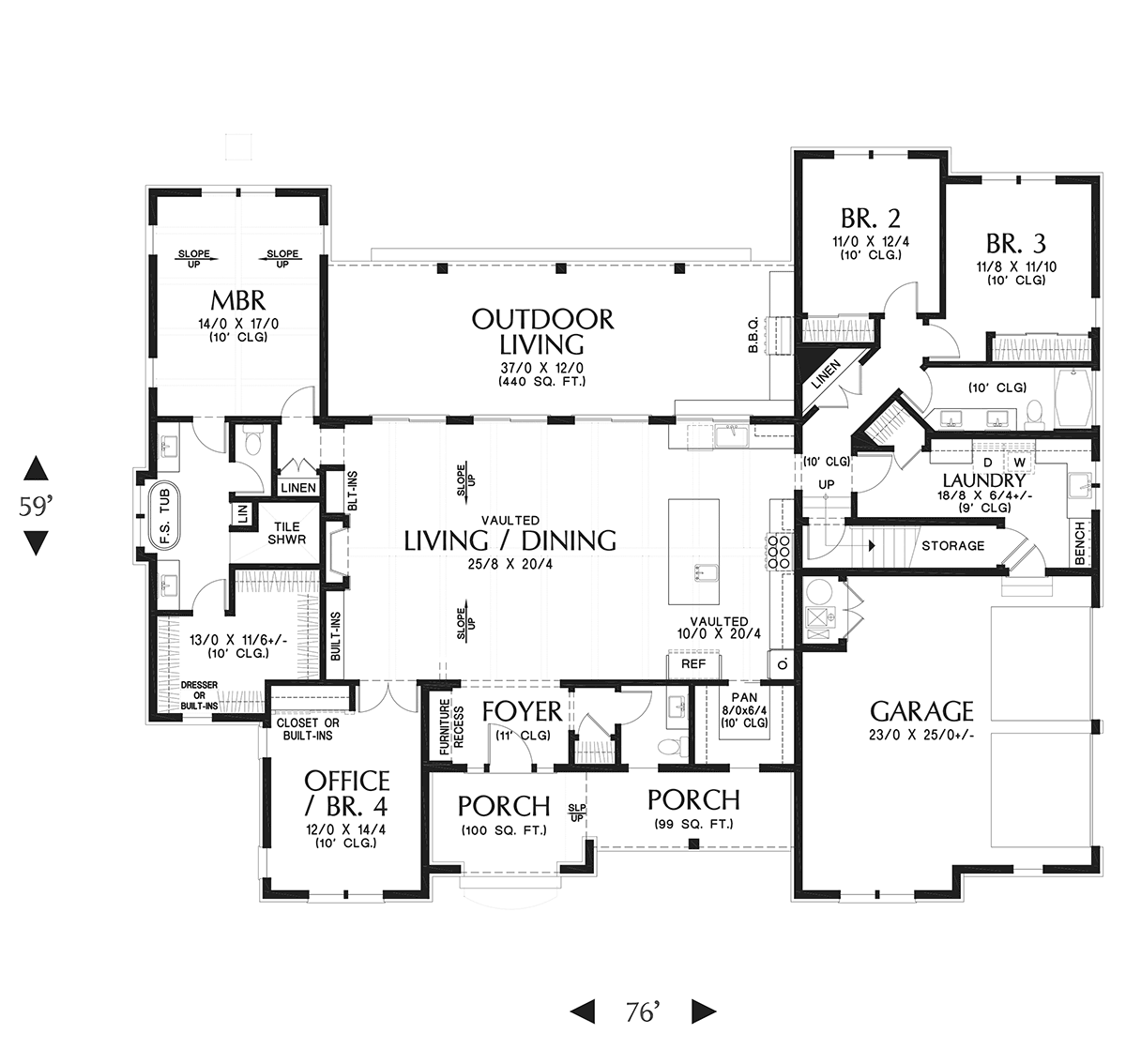 Country Farmhouse Level One of Plan 83519