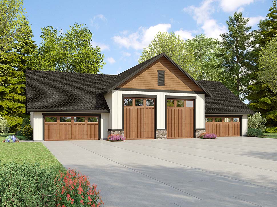 Craftsman Plan with 453 Sq. Ft., 1 Bathrooms, 8 Car Garage Picture 12