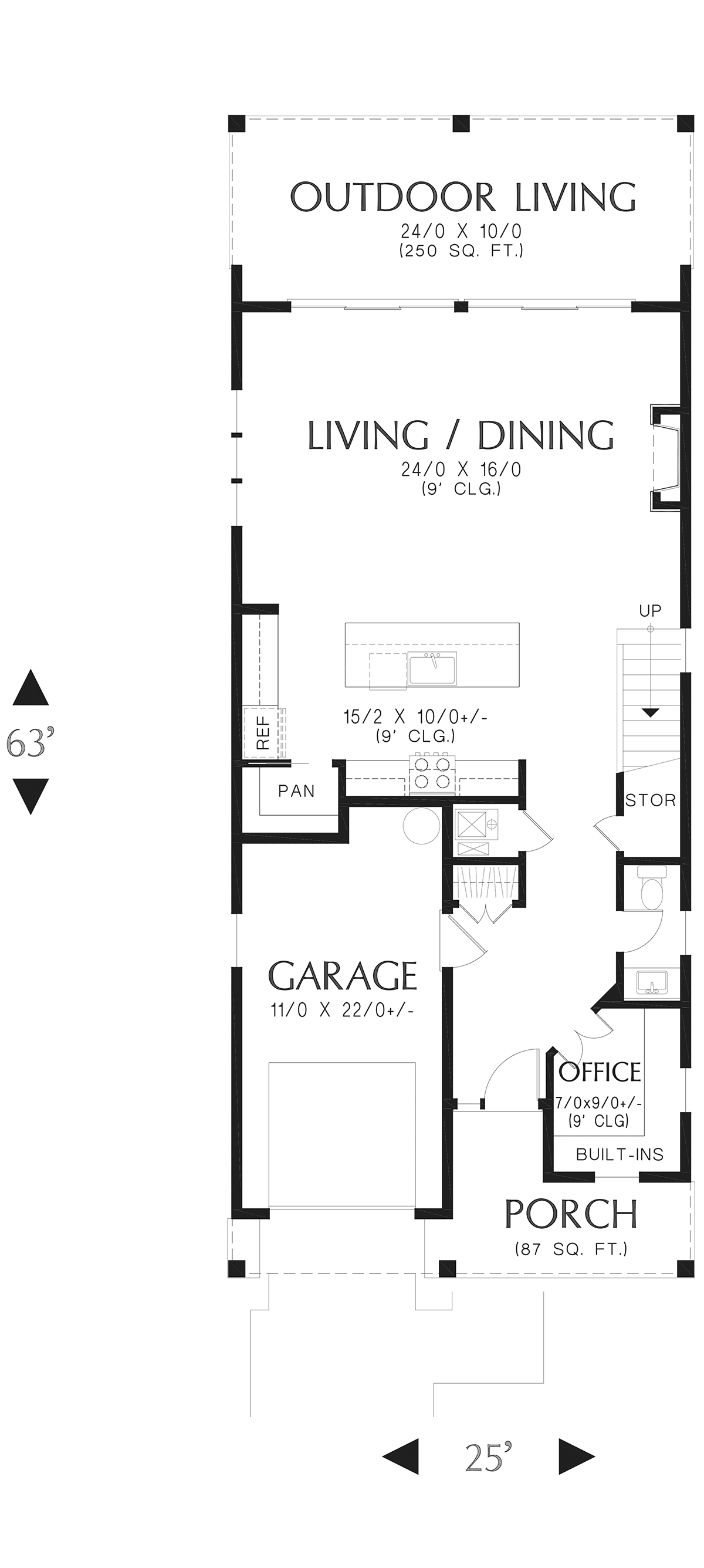 House Plan 83522 Level One
