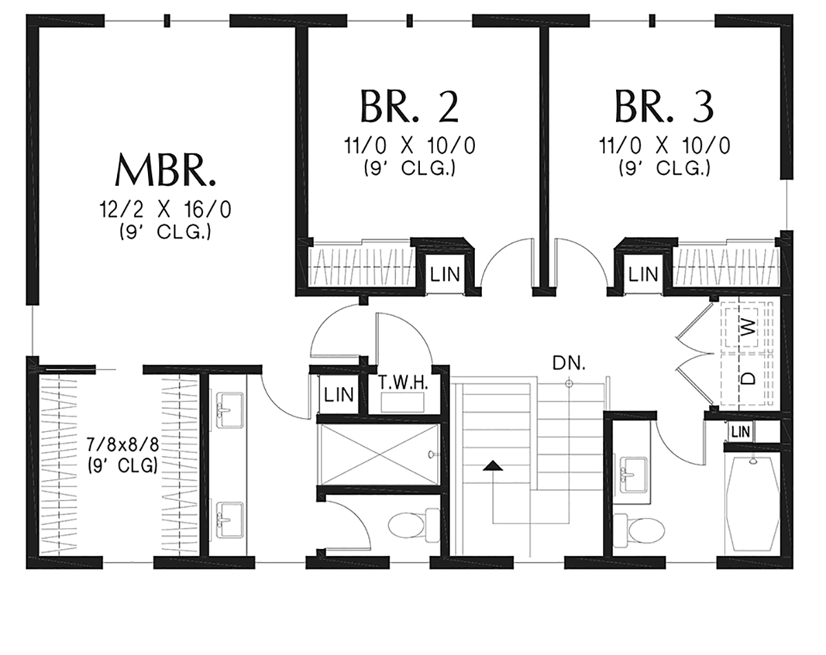 Country Farmhouse Level Two of Plan 83524