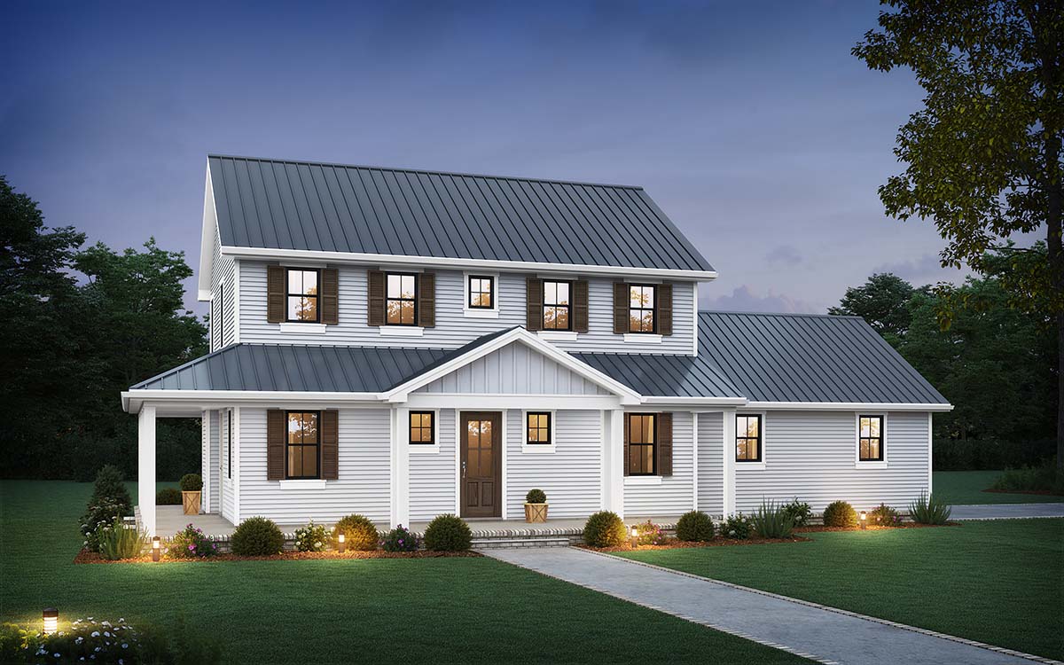 Country, Farmhouse Plan with 1807 Sq. Ft., 3 Bedrooms, 3 Bathrooms Picture 2