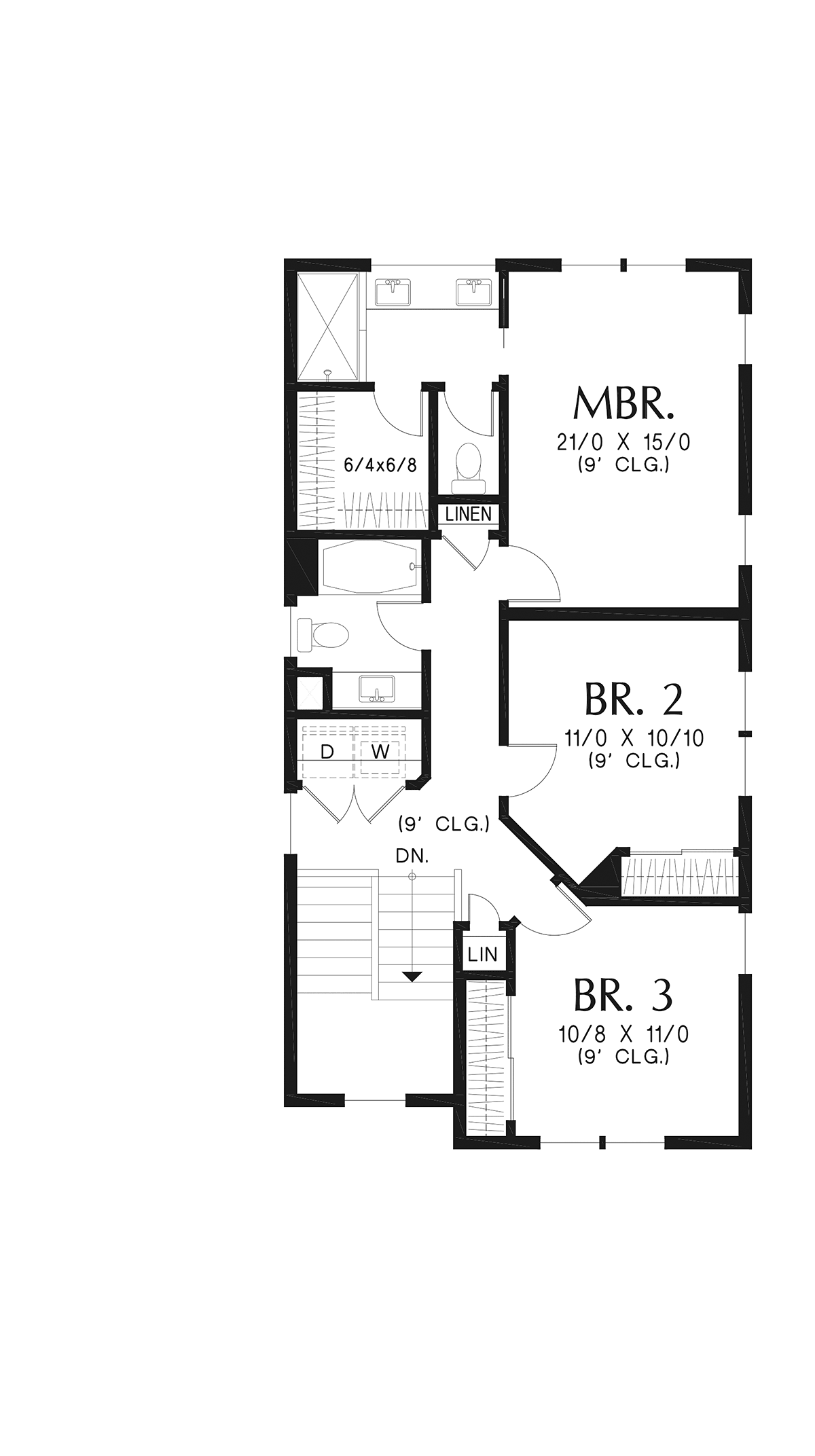 Country Farmhouse Level Two of Plan 83526