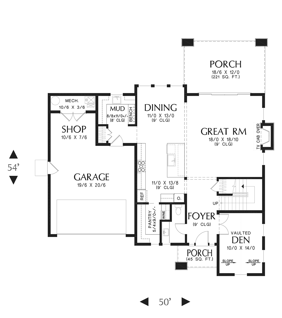 House Plan 83528 Level One