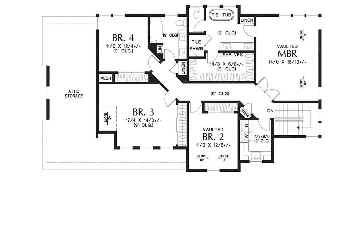 Contemporary Farmhouse Level Two of Plan 83529