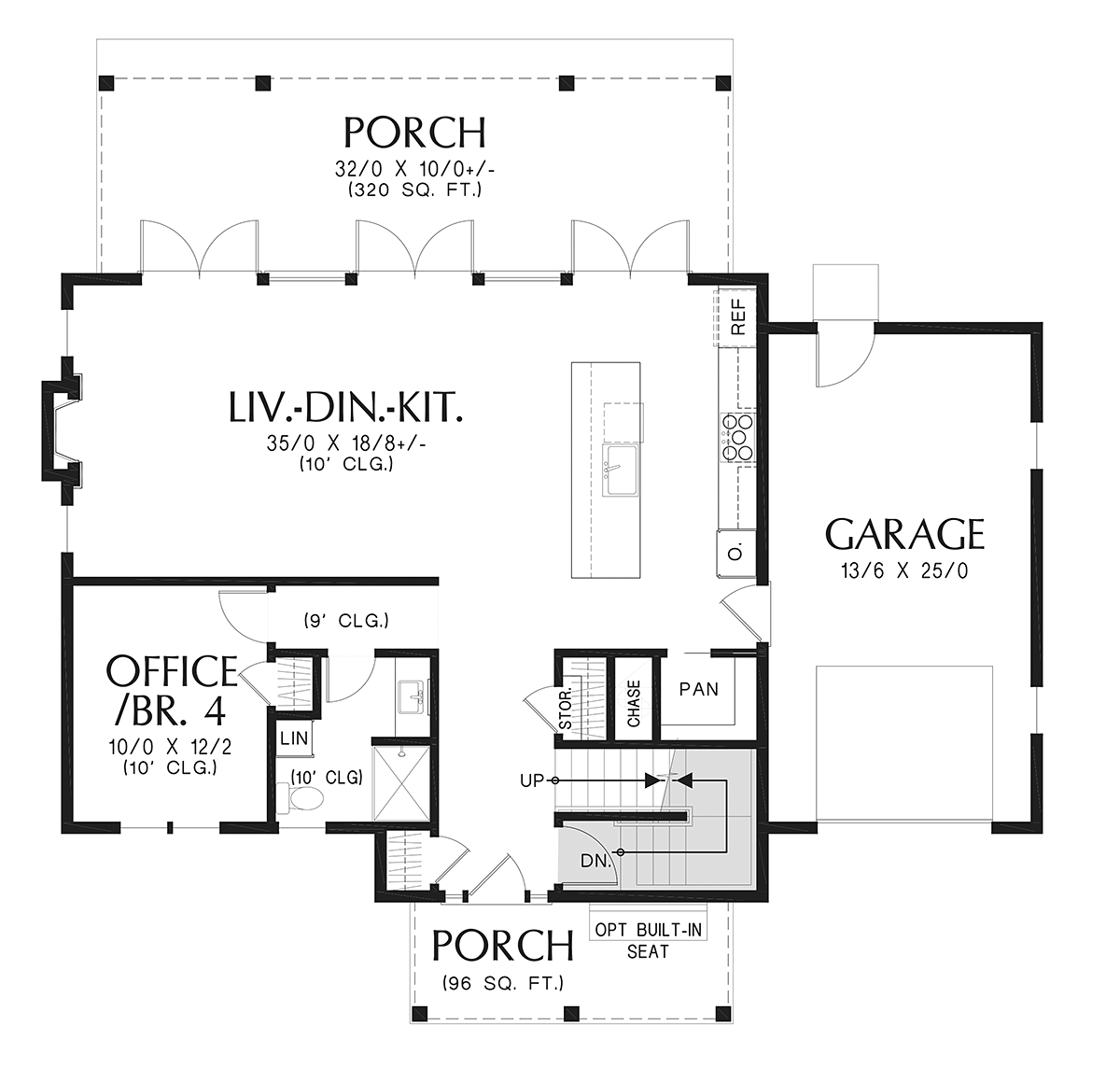 Country Farmhouse Alternate Level One of Plan 83532