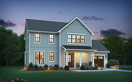 Country Farmhouse Elevation of Plan 83532