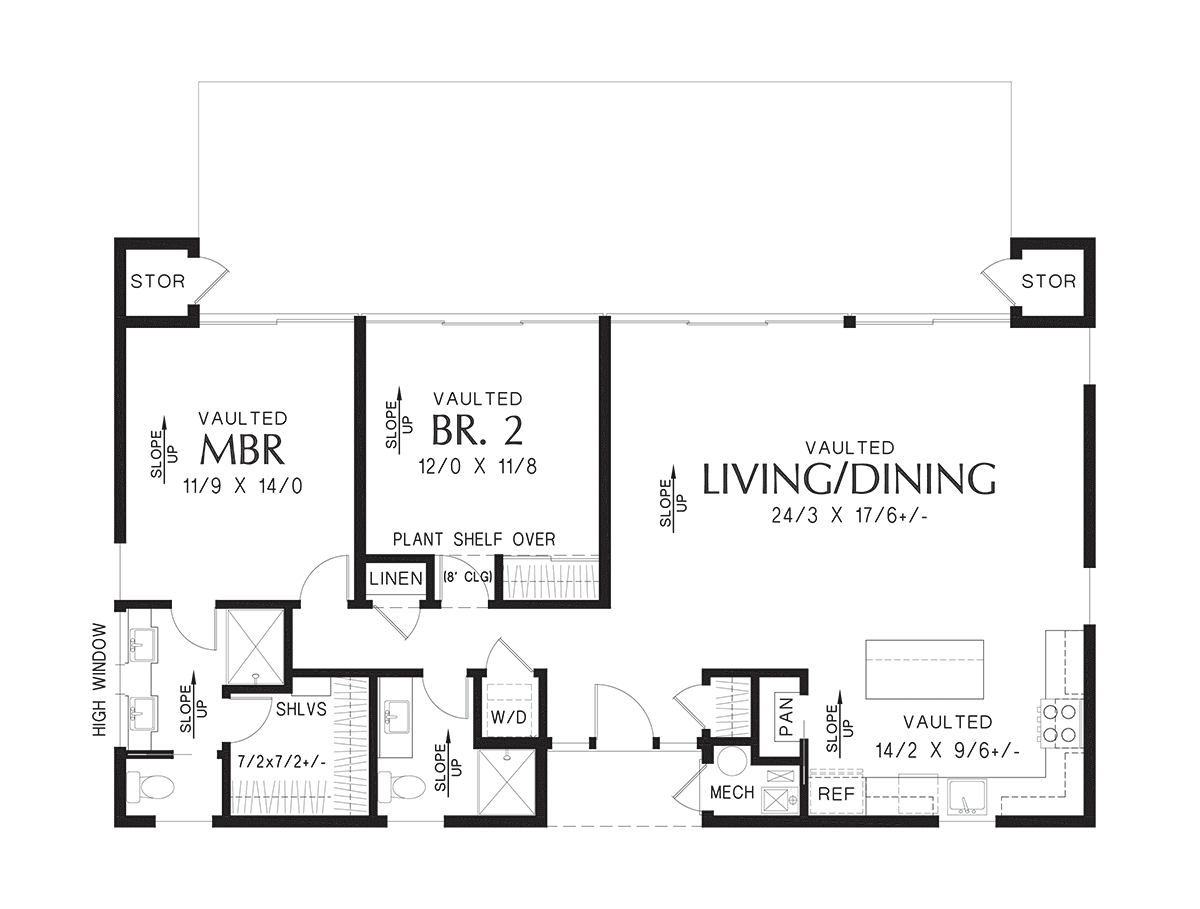 Contemporary Modern Level One of Plan 83534